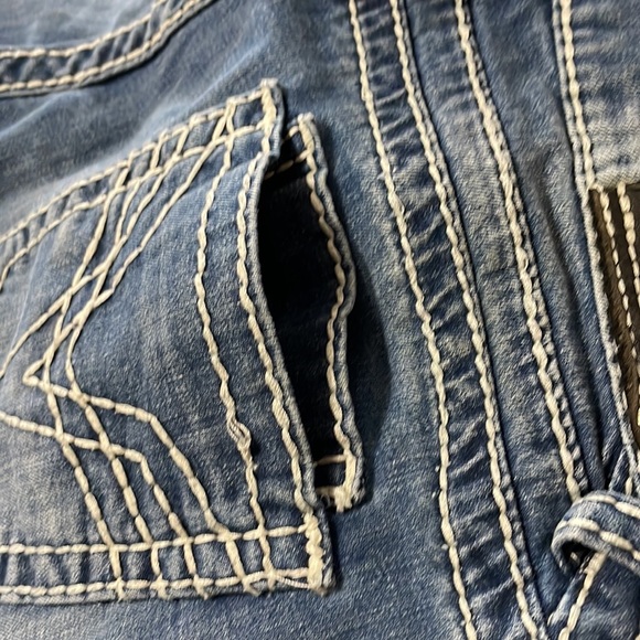 Vigoss Dublin Bootcut Jeans Size 12 x 31 Thick Stitch Double Pockets Stretch - Picture 10 of 13